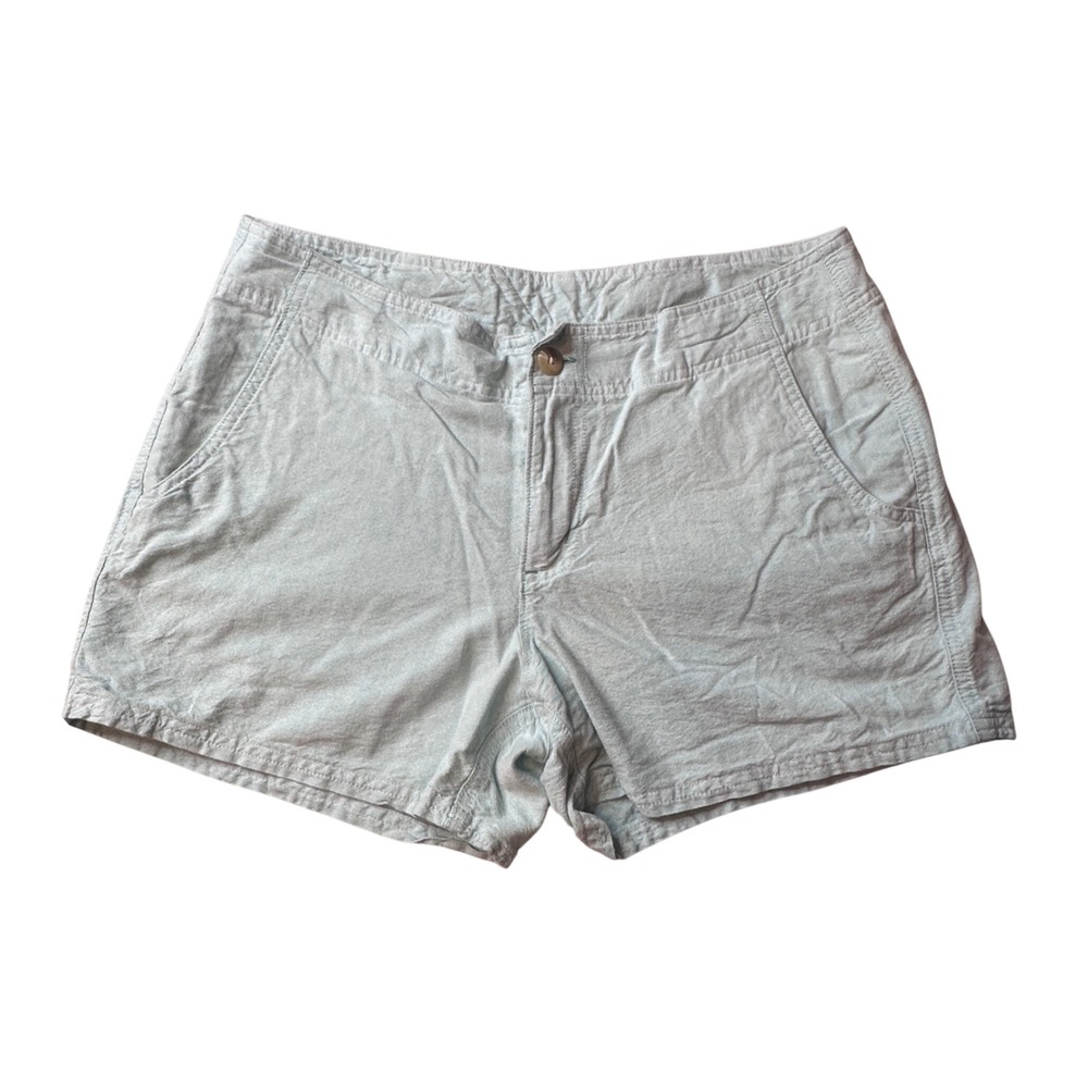 Columbia Shorts Womens 10 Light Blue PFG Performance Fishing Gear Cotton 3.5 In